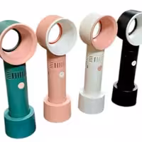 پنکه شارژی همراه با استند رنگ مشکی گود فری جنس عالی