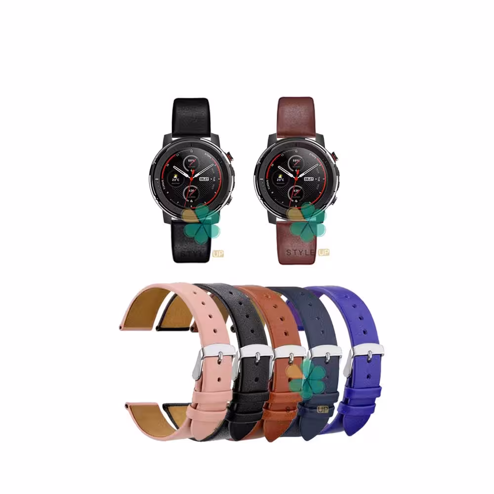 بند ساعت شیائومی Xiaomi Amazfit Stratos 3 مدل Fancy Leather