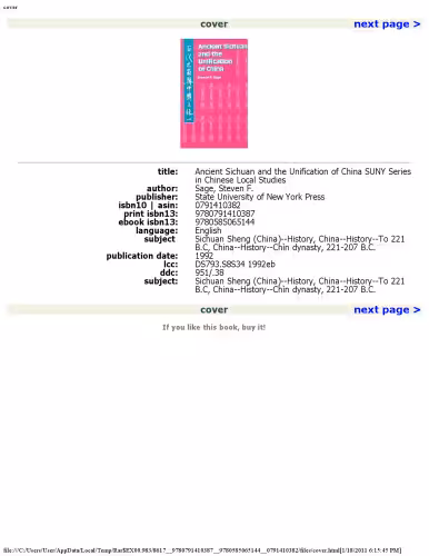 خرید و دانلود نسخه کامل کتاب Ancient Sichuan and the Unification of China