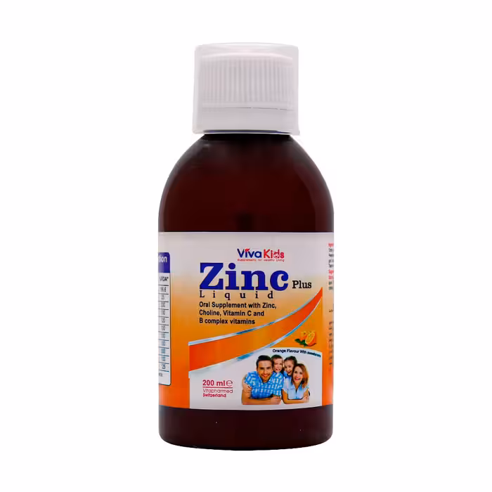 شربت زینک پلاس ویواکیدز 200 میلی لیتر | Vivakids Zinc Plus Liquid