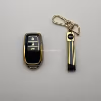 کاور ریموت تویوتا کرولا – هایلوکس – سی اچ ار و لوین هیبریدی سه دکمه طرح براق با بند ست