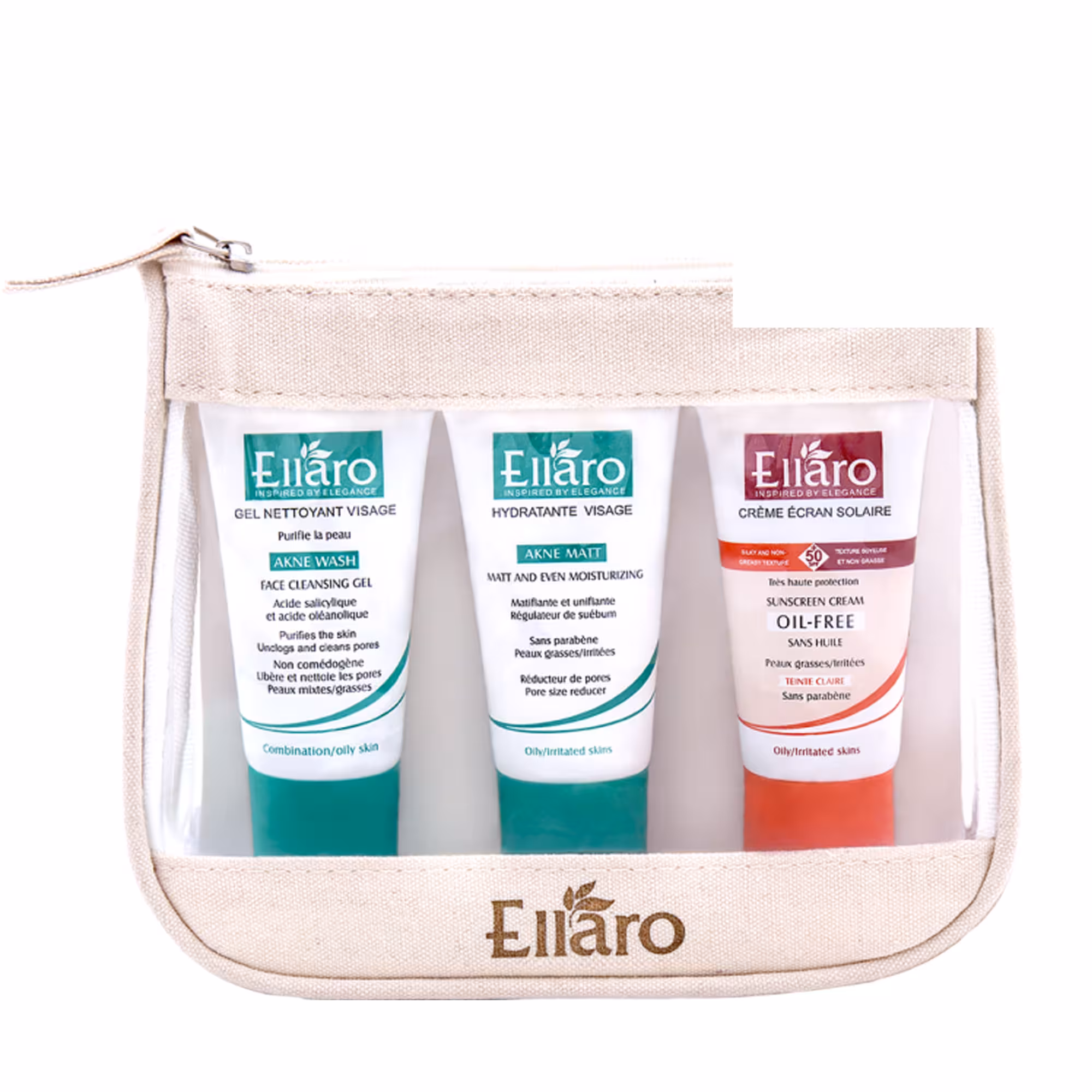 کیت مسافرتی برای پوست های چرب و مختلط الارو