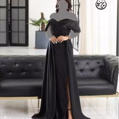 پیراهن مهمانی زنانه حریر شاین وساتن آمریکایی مدل ویشکا