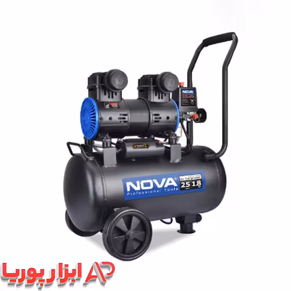 کمپرسور هوا سایلنت 25 لیتری نووا دو سیلندر مدل NTA-9125