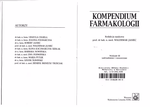 خرید و دانلود نسخه کامل کتاب Kompendium farmakologii