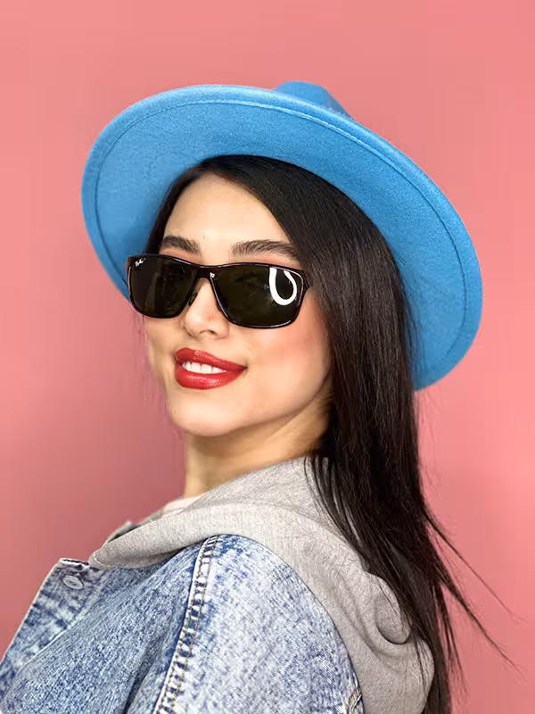 عینک آفتابی کشیده زنانه رنگ مشکی برند ریبن سری جدید