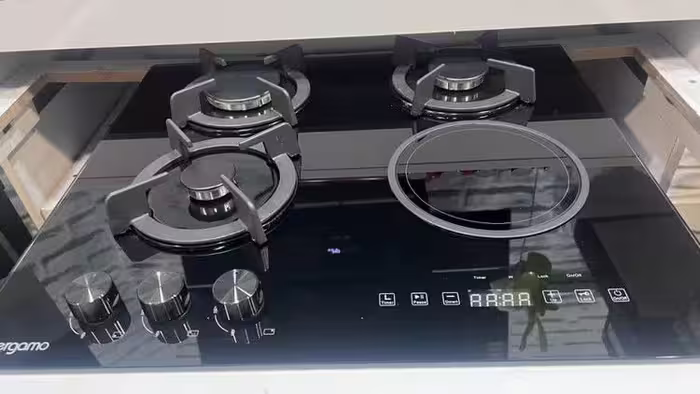 اجاق برقی گازی چهار شعله ترکیبی مدل B4601 (تک برق)برگامو