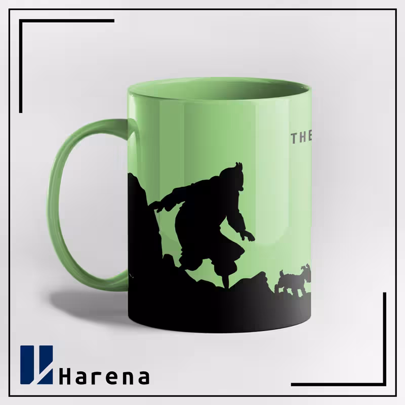 ماگ تمام رنگی عصای شاه اتوکار سبز