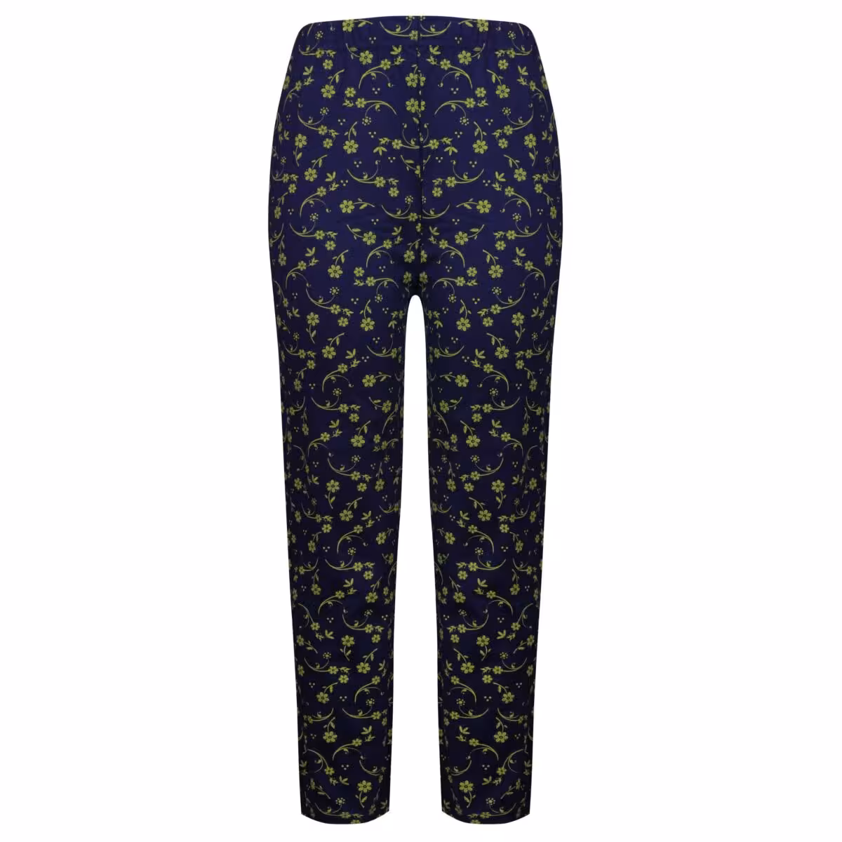 شلوار زنانه سرمه ای گلدار کد 4298-2