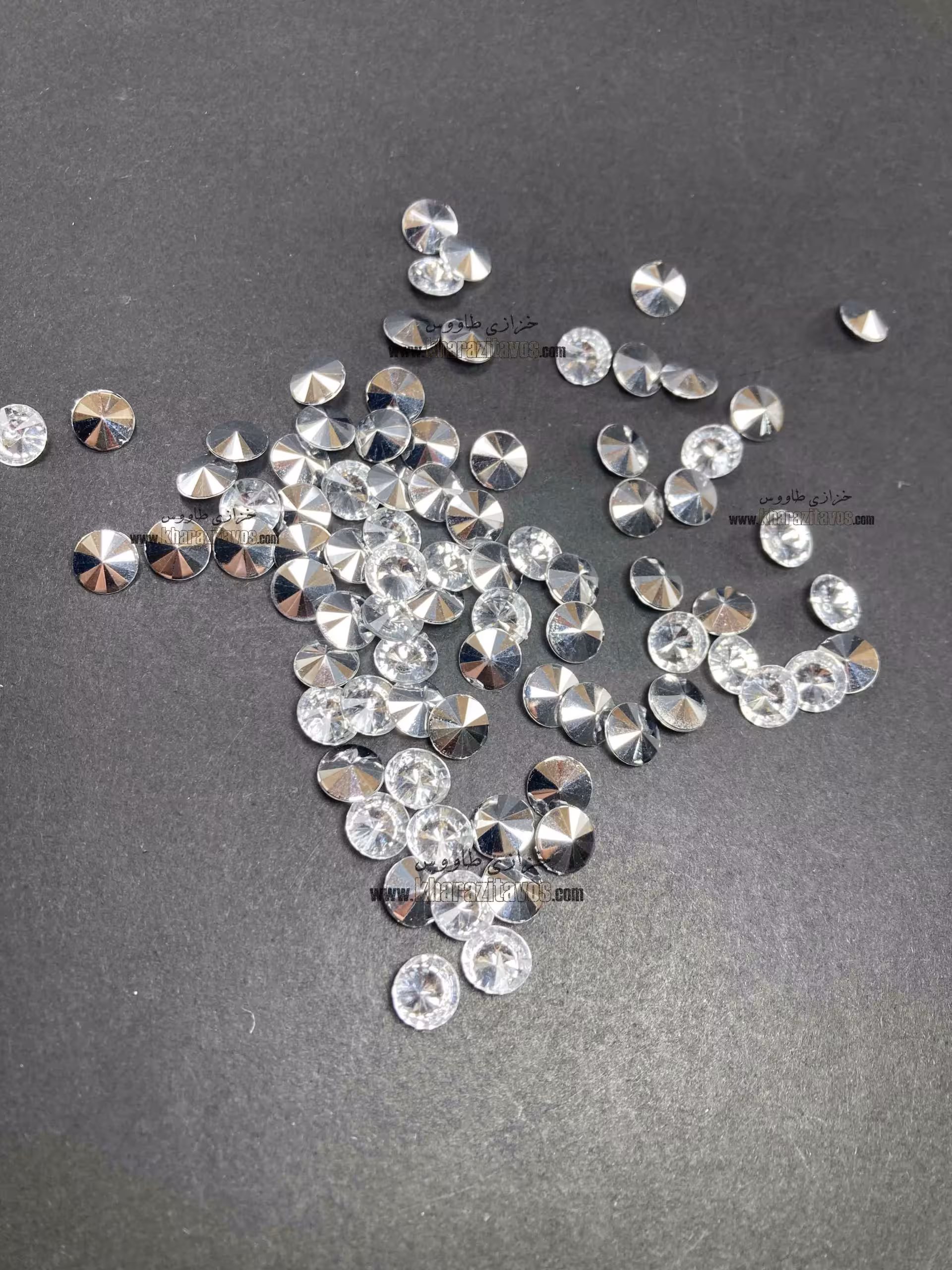 ریولی پلاستیکی سایز 8 ( نقره ای ) بسته 100 عددی