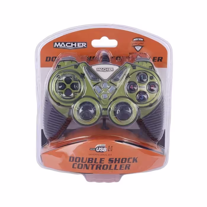 دسته بازی شوک دار Macher مدل MR-59 - سبز - RYL