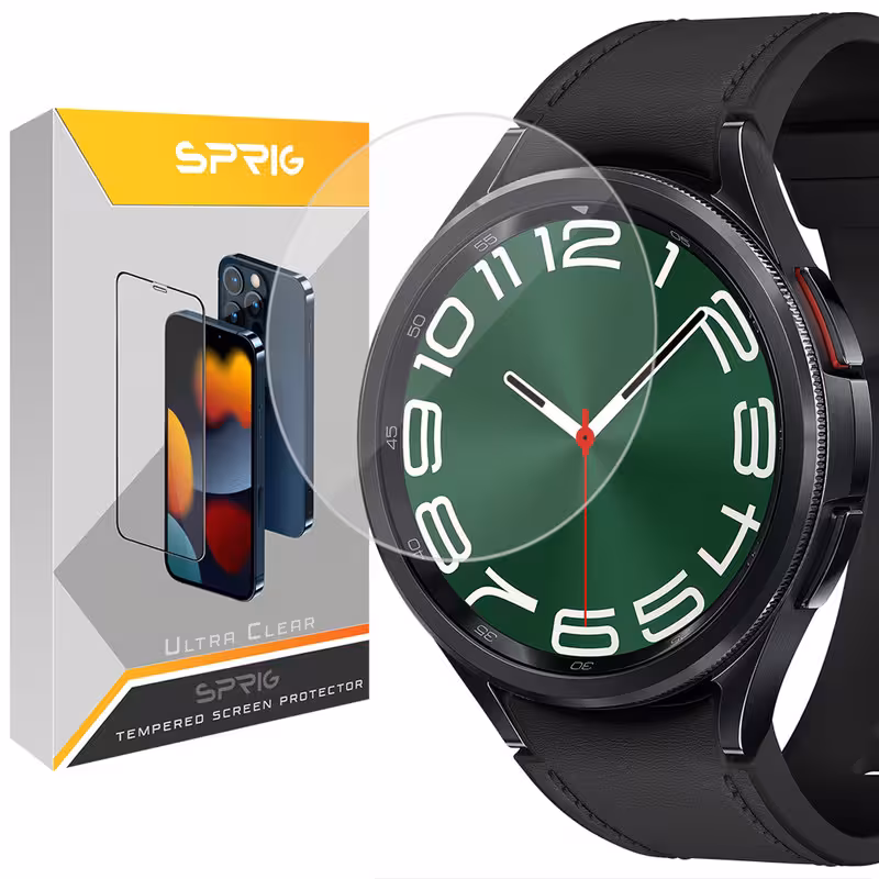 محافظ صفحه نمایش شیشه ای اسپریگ مدل SH-SP مناسب برای ساعت هوشمند سامسونگ Galaxy watch 6 Classic 47mm | کالا برتری