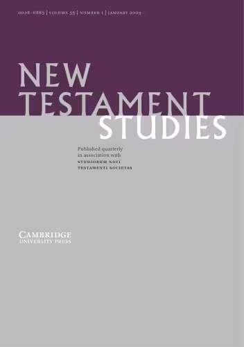 خرید و دانلود نسخه کامل کتاب New Testament Studies, Volume 55, Number 1 (January 2009)