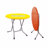 میز گرد پایه فلزی تاشو ناصر پلاستیک کد 722