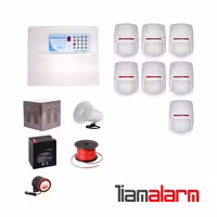 پکیج دزدگیر اماکن باسیم مدل فایواستار سیم کارتی و تلفنیFS206PY7
