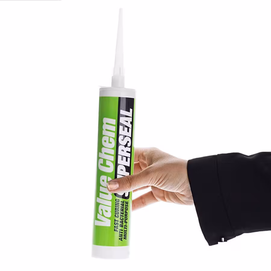 چسب درزگیر سیلیکونی غفاری مدل Value Chem مشکی