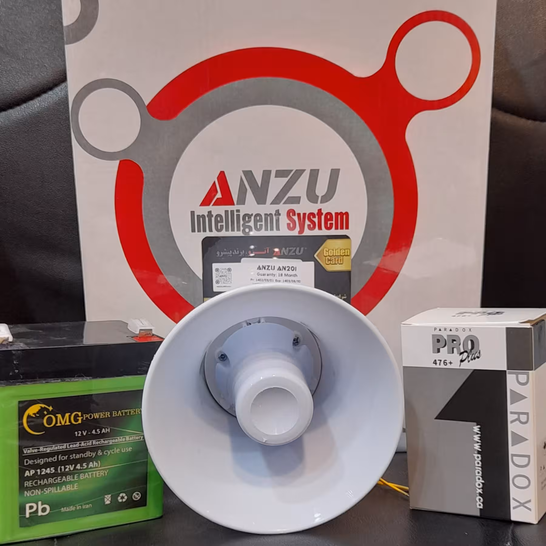 پک دزدگیر آنزو مدل 201 به همراه چشم بلندگو و باتری