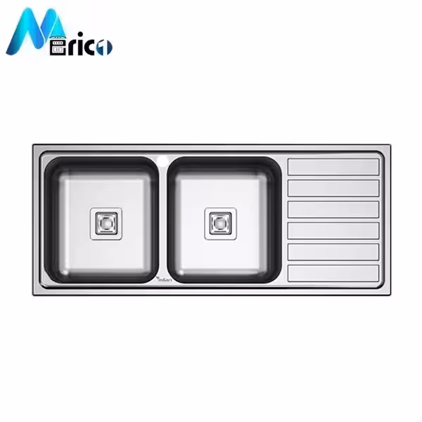 سینک میلان کد 5012 توکار دو لگنه