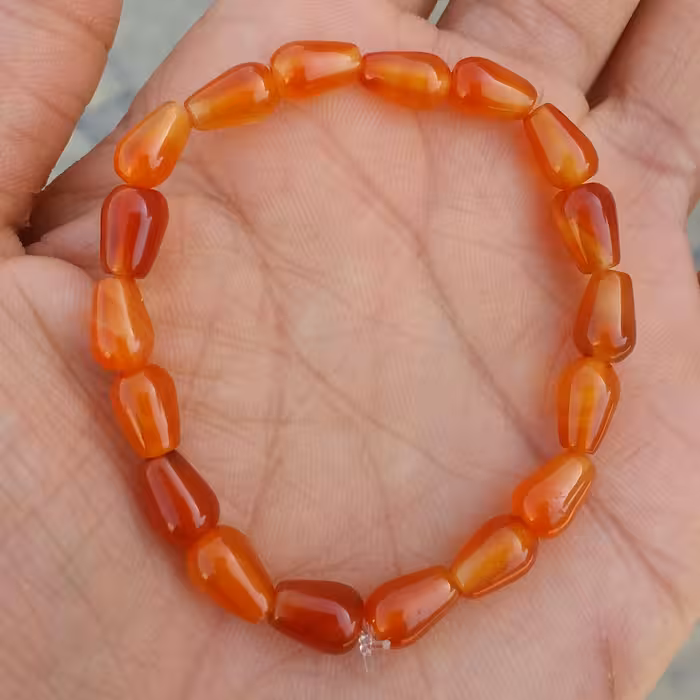 دستبند سنگ عقیق طرح بی نهایت صد در صد طبیعی زنانه و مردانه 