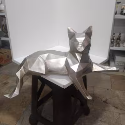 مجسمه گربه نشسته کد 1