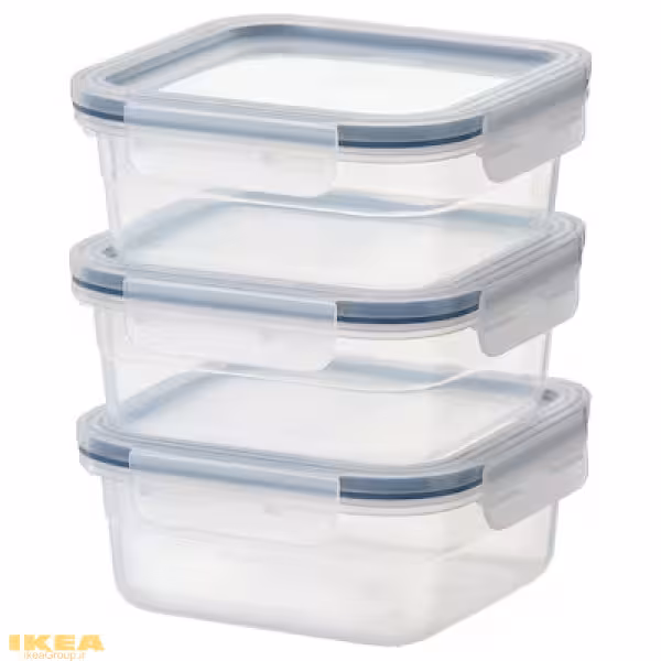 ظرف نگهداری غذا 3 تایی مدل IKEA 365  | برند ایکیا | ارسال 15 الی 20 روز کاری