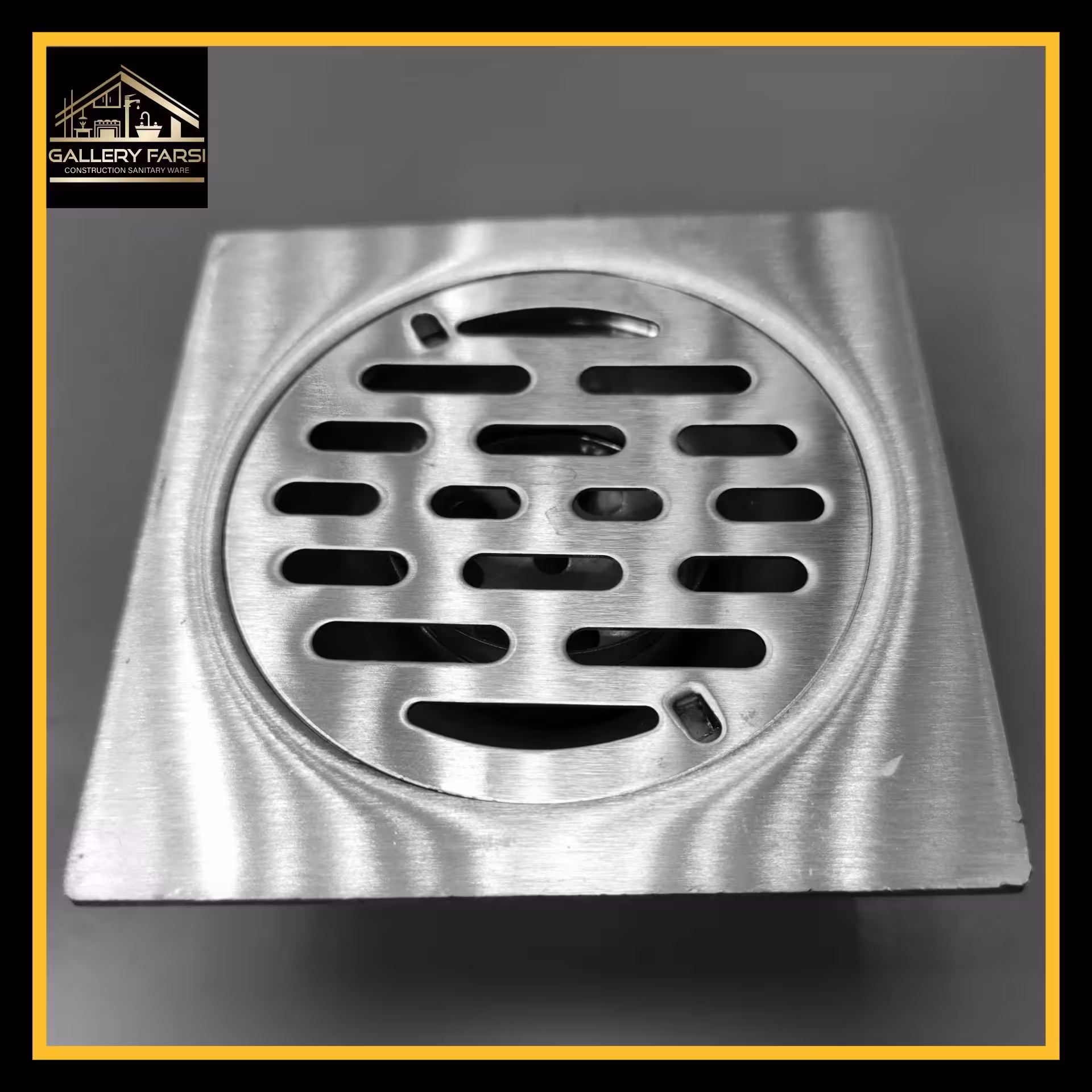 کف شور برنجی سایز10*10 رنگ کروم مات