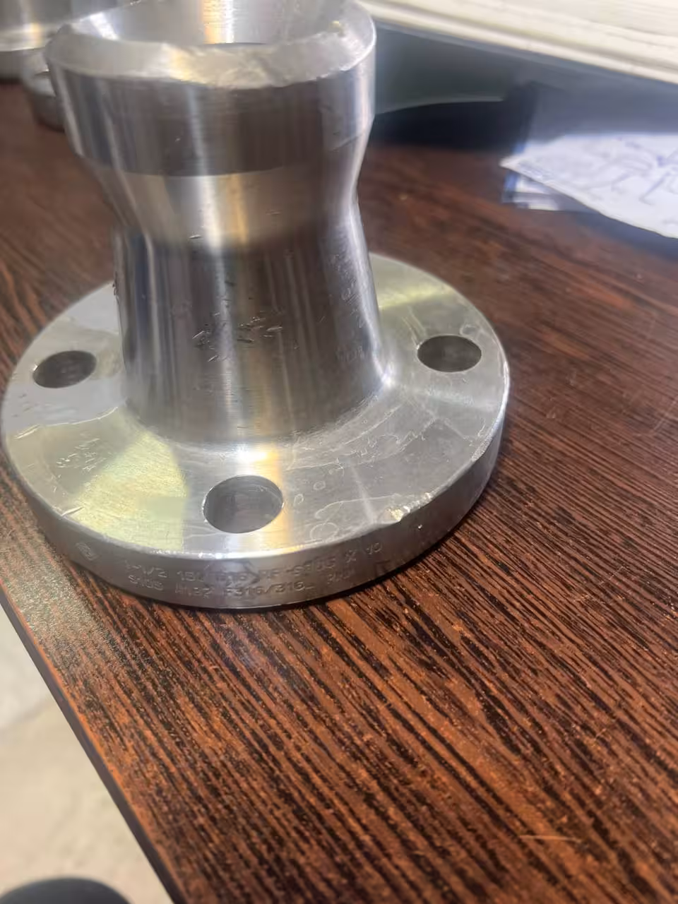 فلنجولت سایز .1.5اینج کلاس 150  R F S80S , B16, به سایز 10اینچ رده 10Sبه قد 100 میلیمتر از جنس SA182F316/316L کپی کپی کپی