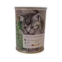 کنسرو بچه گربه با طعم مرغ و اردک و کدو تنبل برند یو اس پت 400 گرمی