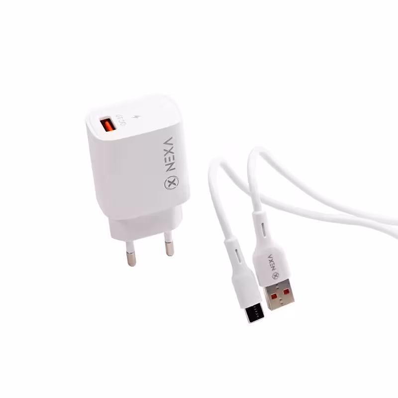 شارژر به همراه کابل TYPE C مدل C118C برند نکسا