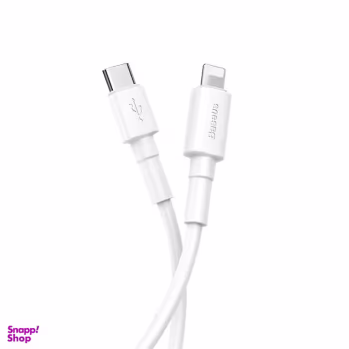 کابل تبدیل USB-C به لایتنینگ باسیوس مدل Mi طول 1 متر