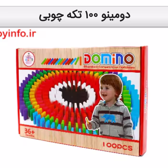 دومینو 100 تکه چوبی با قطعات جانبی برای ایجاد و ساخت مسیرهای مختلف