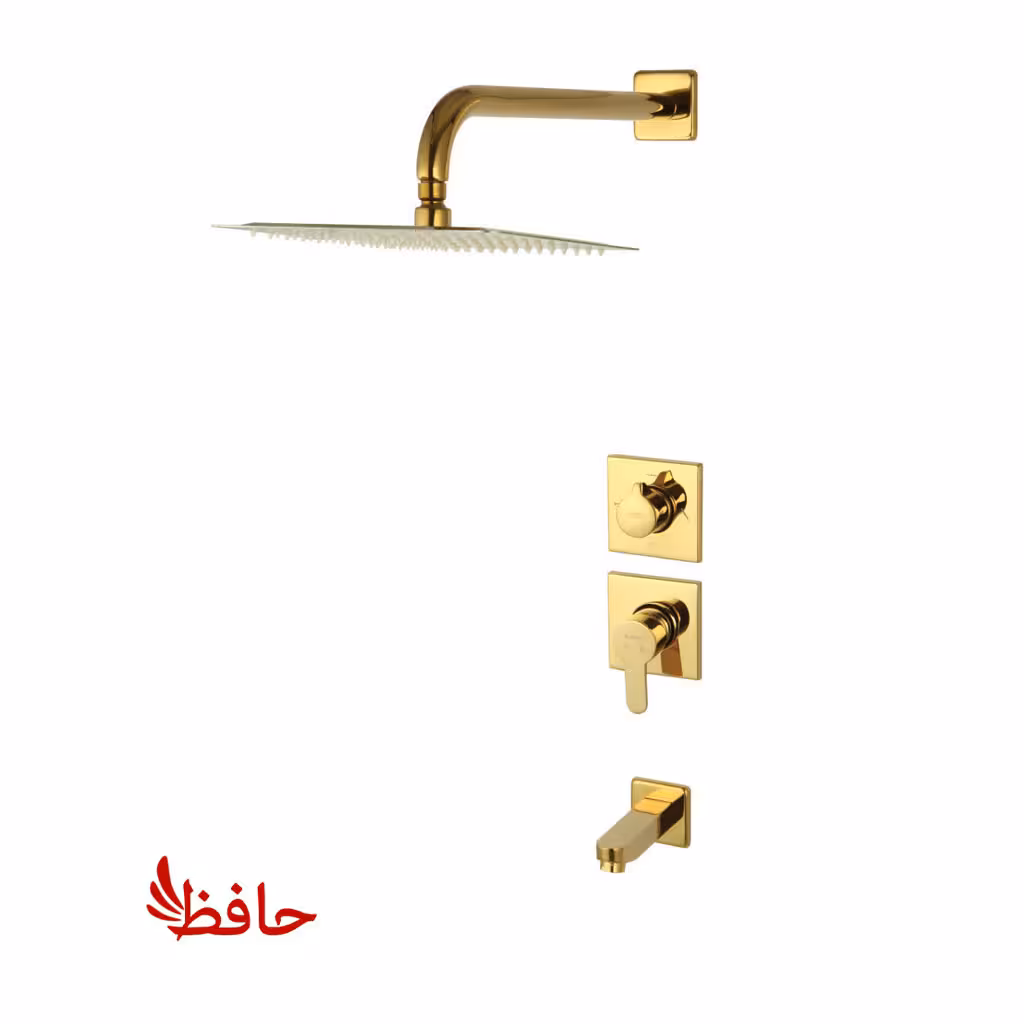 شیر حمام توکار راسان مدل ویوات فلت طلایی کلاس 2