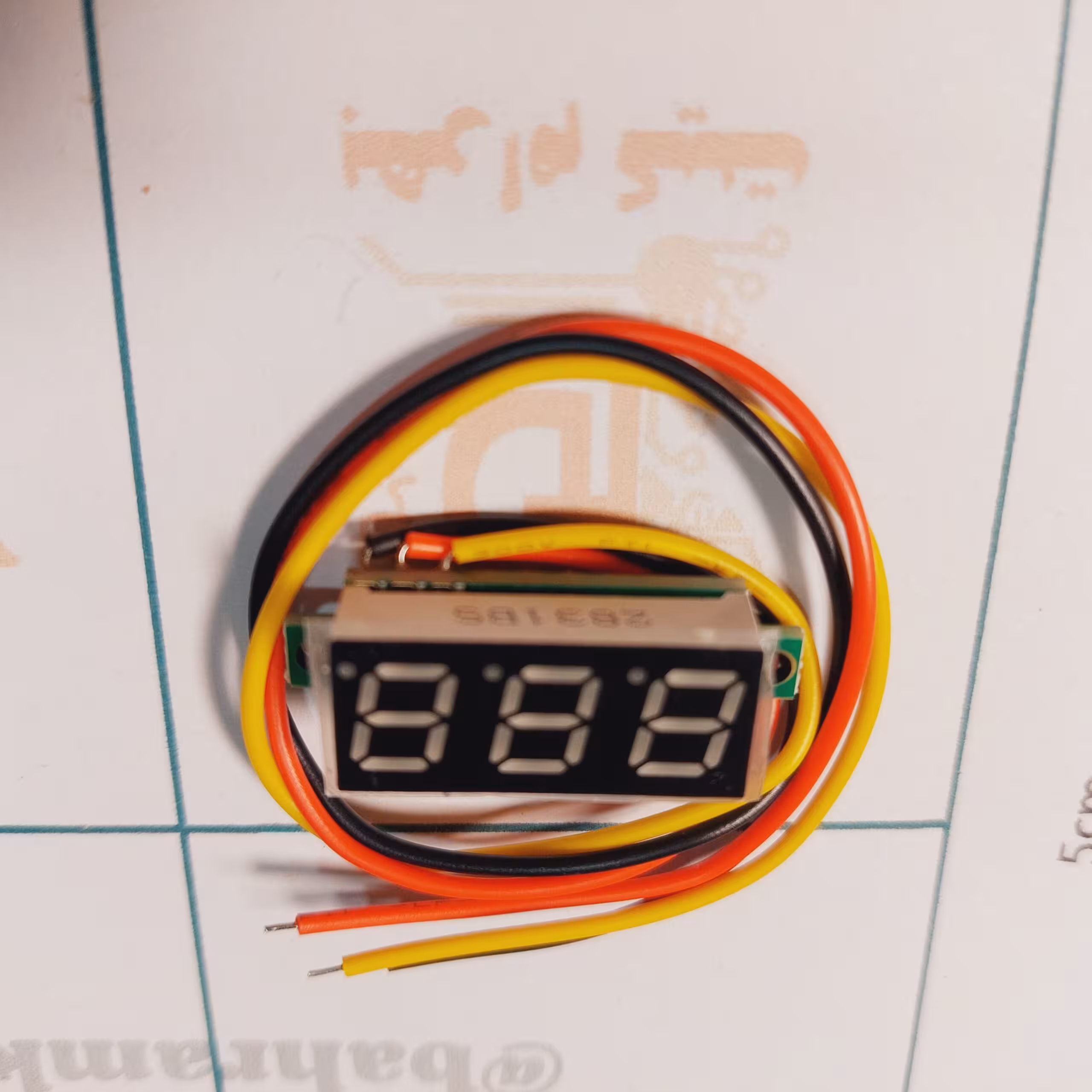 ماژول ولت متر با سون سگمنت