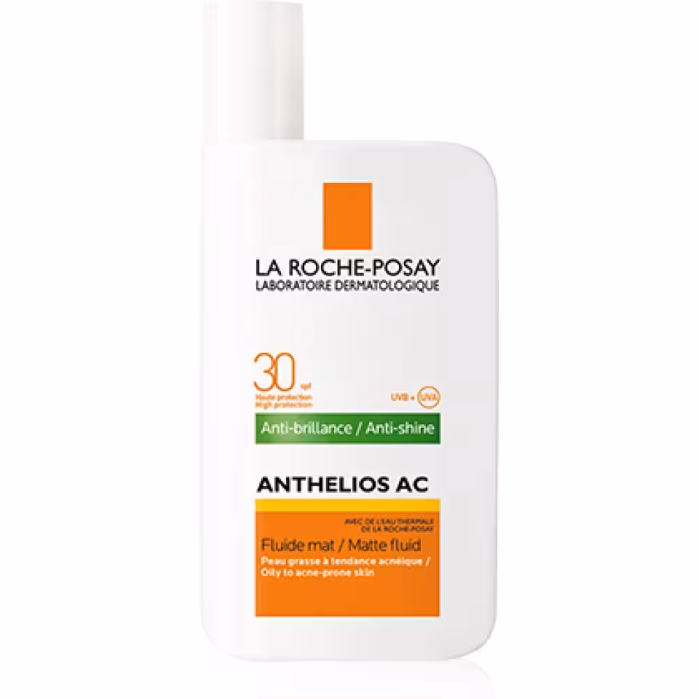 فلوئید ضد آفتاب مات ضد آکنه SPF30 لاروش پوزای مدل ANTHELIOS AC حجم 50 میل