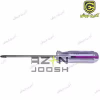 پیچ گوشتی چهارسو 125*6 دسته کریستالی میکس MIX