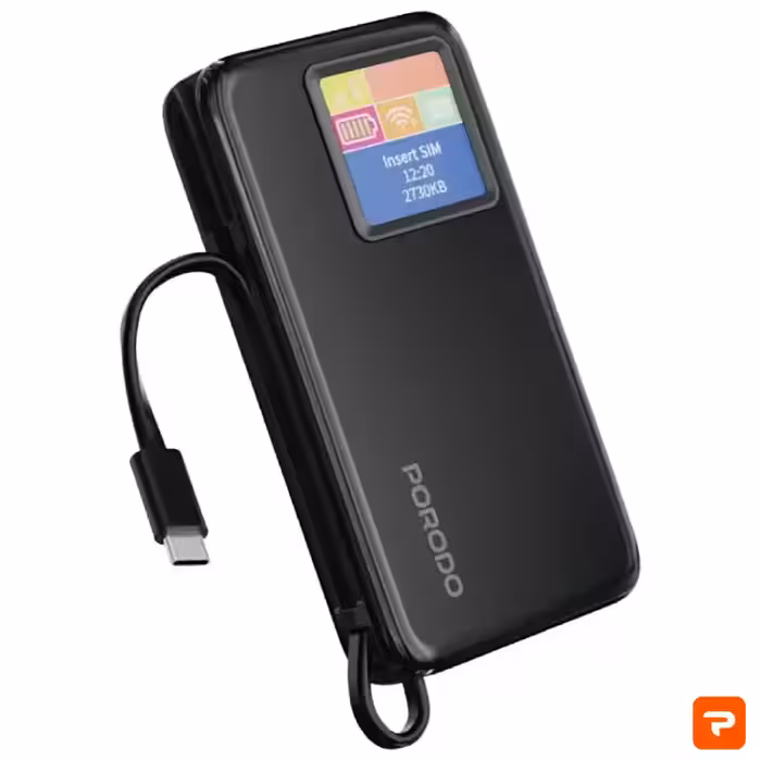 مودم همراه پرودو 4G LTE با پاوربانک 10000mAh و WiFi 6 pdpbfch087