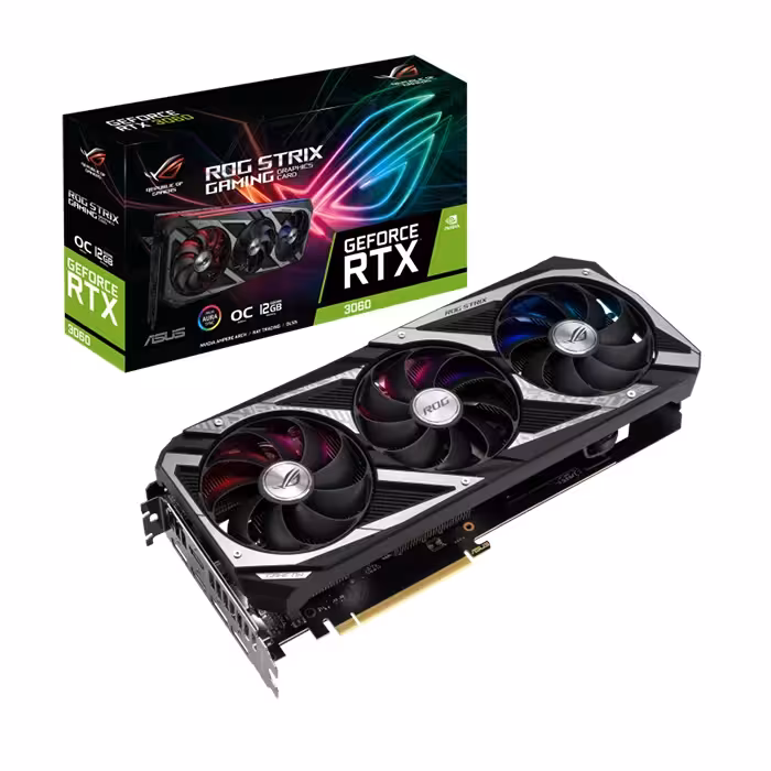 کارت گرافیک ایسوس ROG STRIX GeForce RTX 3060 OC Edition 12GB GAMING