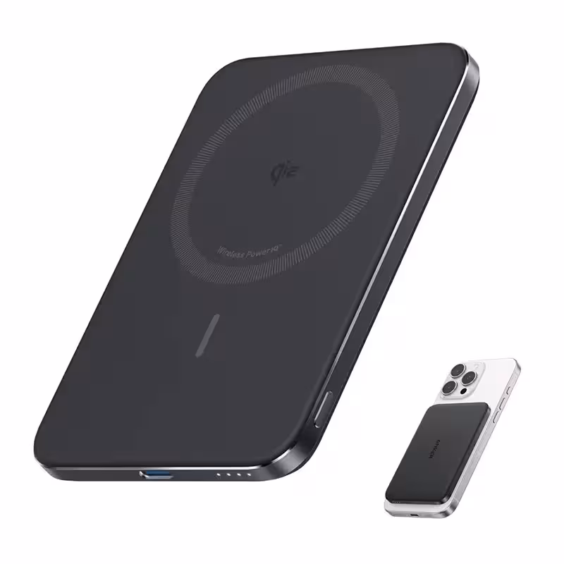 پاوربانک بی سیم انکر مشکی ظرفیت 5000 میلی آمپر ساعت 20 وات