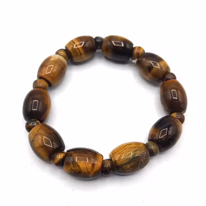 دستبند سنگ چشم ببر کد 310149