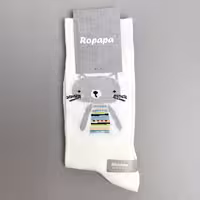 جوراب ساقدار کالزی لند طرح کتی سفید