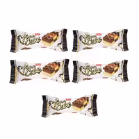 کیک لایه ای دو رنگ با کرم کاکائویی و وانیلی های بای شیرین عسل بسته 5 عددی