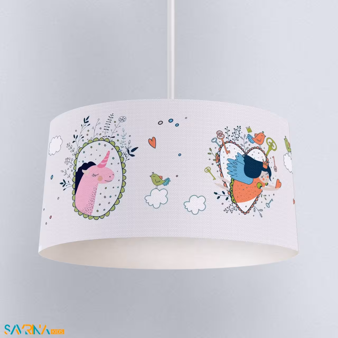 لوستر بچگانه طرح فرشته و تک شاخ کد A2754