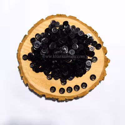 دکمه مشکی ساده پیرهنی _ کد37