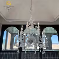 لوستر باکارات شفاف کلاسیک طرح دسته گلی