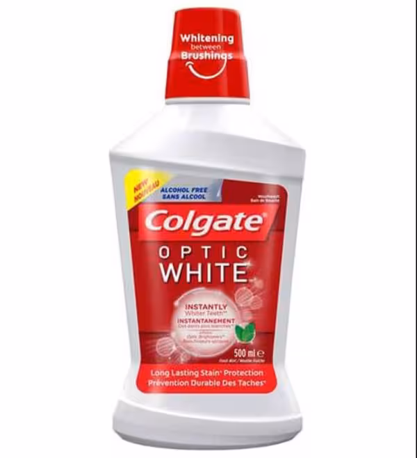 دهان شویه کلگیت مدل optic white حجم 500ml