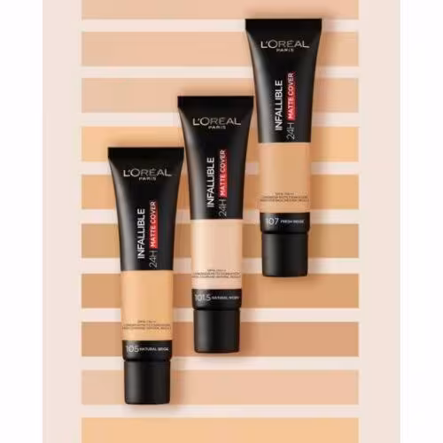 کرم پودر لورآل اینفالیبل تیوپی اصل Loreal Infaillible matte foundation