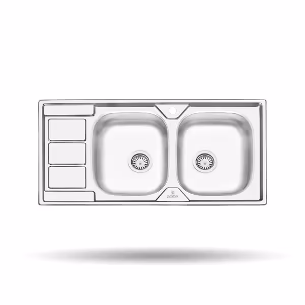 سینک ظرفشویی نیمه فانتزی روکار پرنیان استیل مدل PS 2111