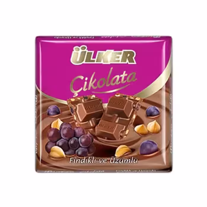 شکلات تخته ای با طعم فندق و انگور اولکر Ulker