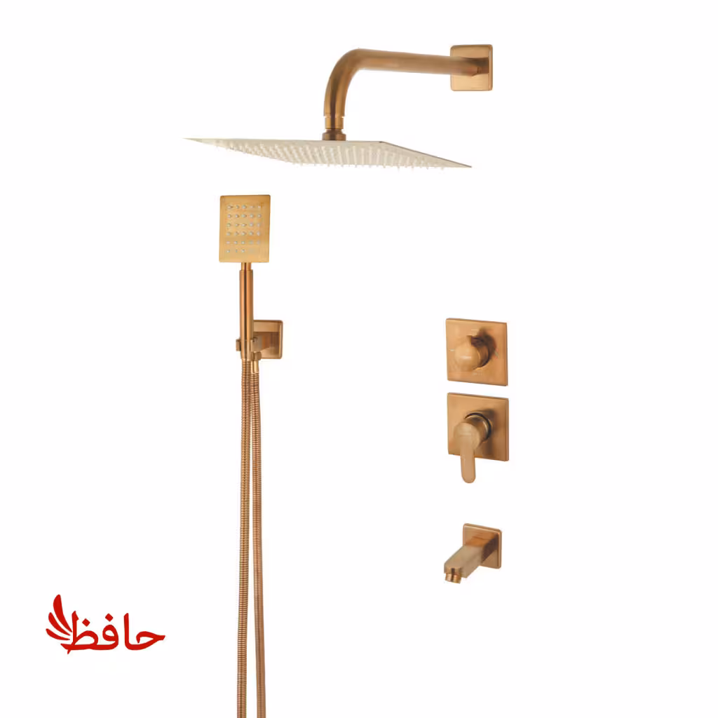 شیر حمام توکار راسان مدل ویوات فلت رزگلدمات کلاس 1