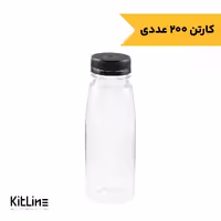 بطری یکبار مصرف 330 میلی لیتری همراه درب طب پلاستیک (کارتن 200 عددی)